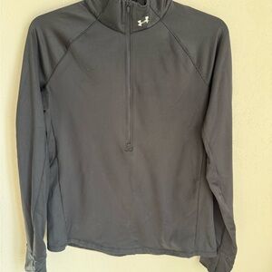 Women’s M Black Under Armour Cold Gear Activewear, Exercise, Running, Pullover